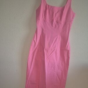 Francesca's Collections Vibrant Pink Midi Dress
